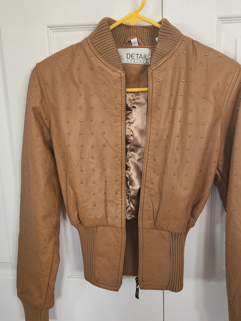 Tail Tan Studded Bomber Jacket - Picture 2 of 4